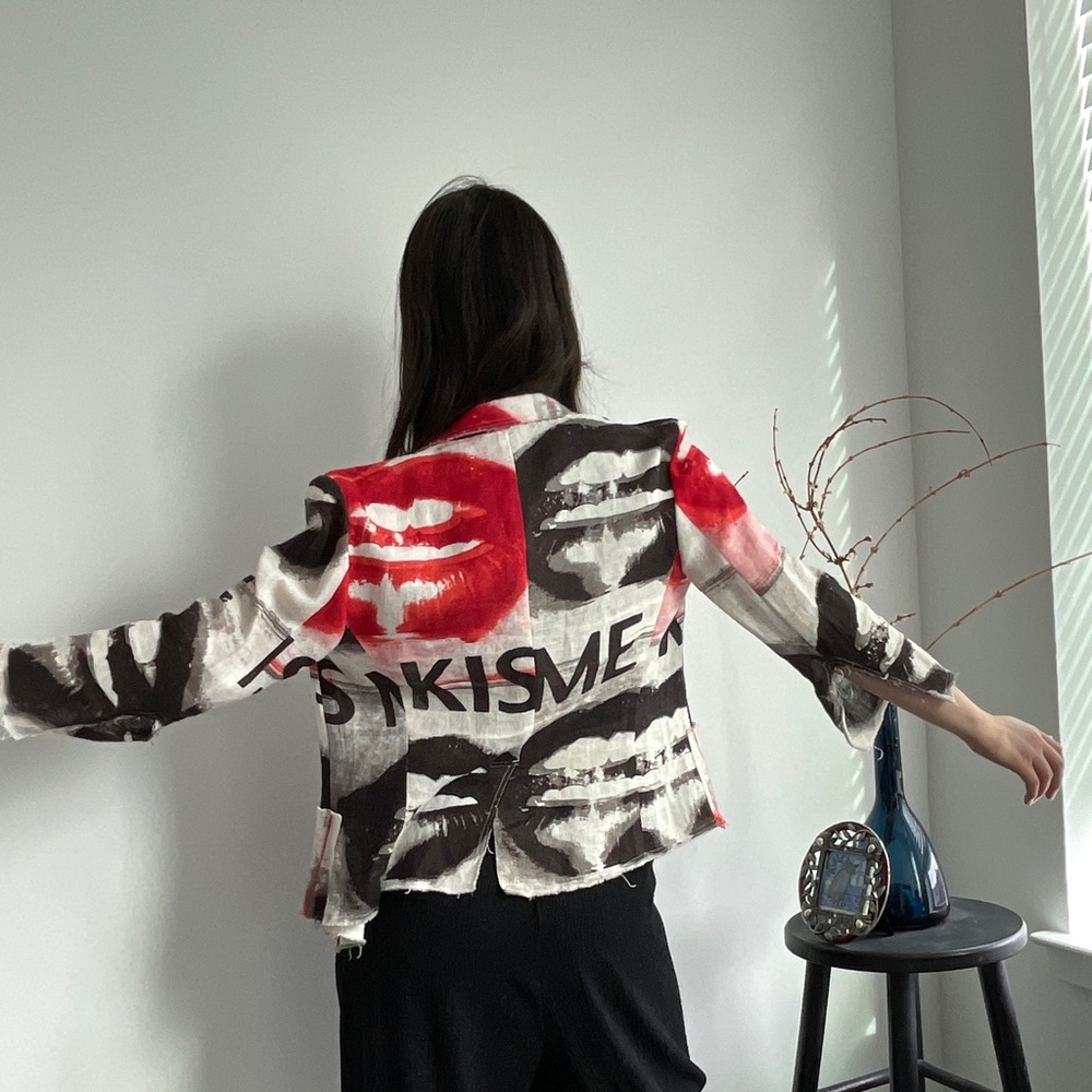 Paul Smith Linen Jacket With Bold Abstract Design
